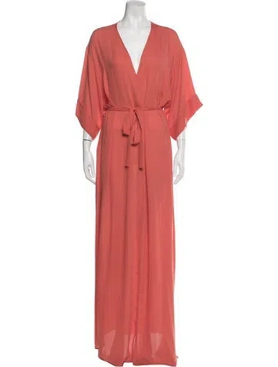 Pre-owned Halston Heritage Robe In Orange