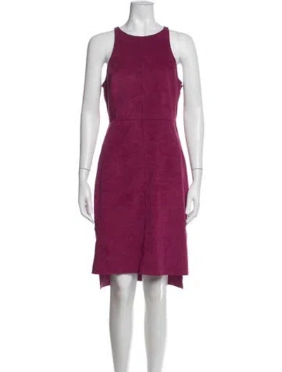 Pre-owned Halston Heritage Scoop Neck Knee-length Dress In Pink