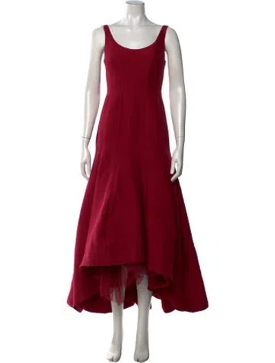 Pre-owned Halston Heritage Scoop Neck Long Dress In Pink