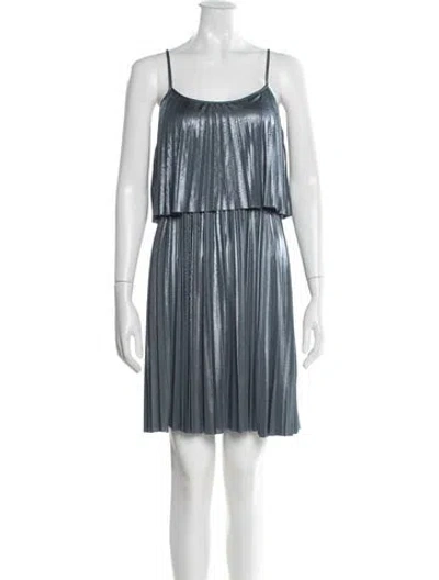 Pre-owned Halston Heritage Scoop Neck Mini Dress