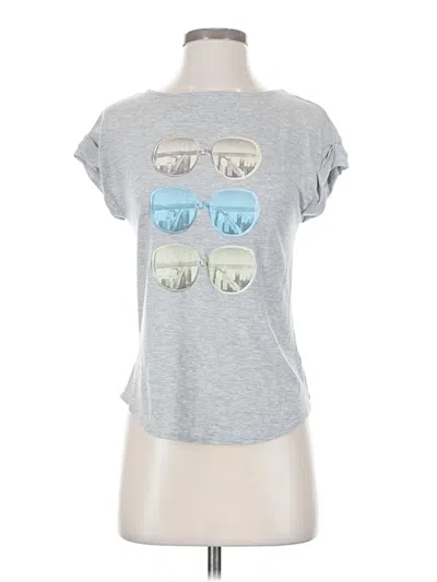 Pre-owned Halston Heritage Short Sleeve T-shirt In Silver