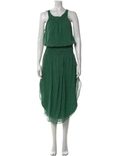 Pre-owned Halston Heritage Silk Midi Length Dress In Multi
