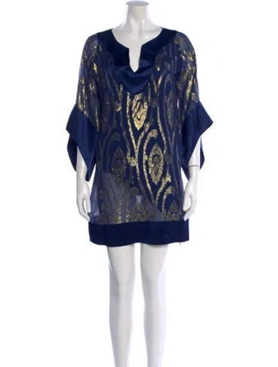 Pre-owned Halston Heritage Silk Mini Dress