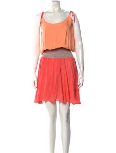 Pre-owned Halston Heritage Silk Mini Dress In Multi