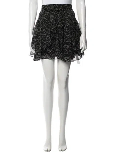 Pre-owned Halston Heritage Silk Mini Skirt In White