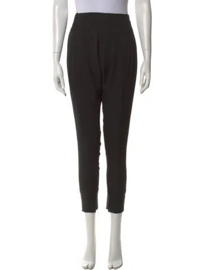 Pre-owned Halston Heritage Silk Wide Leg Pants In Black