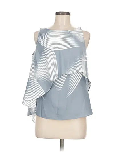 Pre-owned Halston Heritage Sleeveless Blouse In Blue