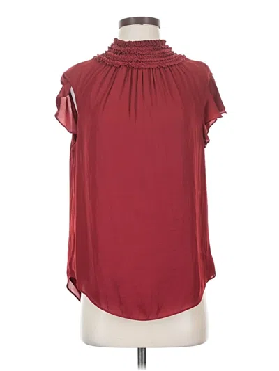 Pre-owned Halston Heritage Sleeveless Blouse In Burgundy