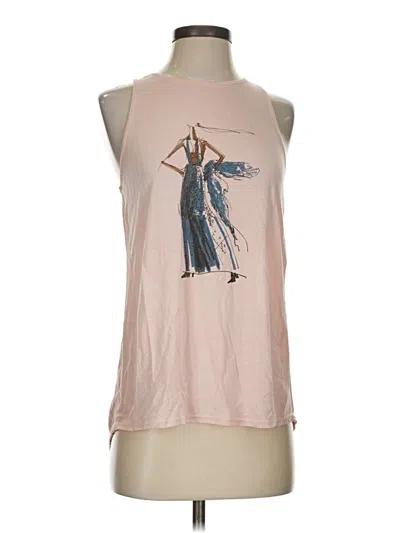 Pre-owned Halston Heritage Sleeveless T-shirt In Brown