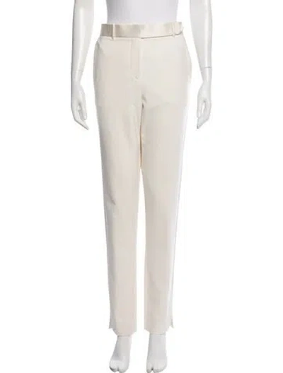 Pre-owned Halston Heritage Straight Leg Pants In White