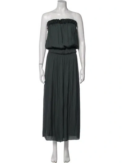Pre-owned Halston Heritage Strapless Jumpsuit In Green