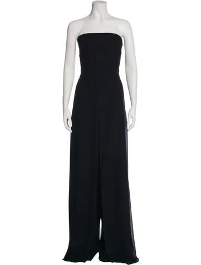 Pre-owned Halston Heritage Strapless Jumpsuit W/ Tags In Black