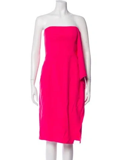 Pre-owned Halston Heritage Strapless Mini Dress In Pink