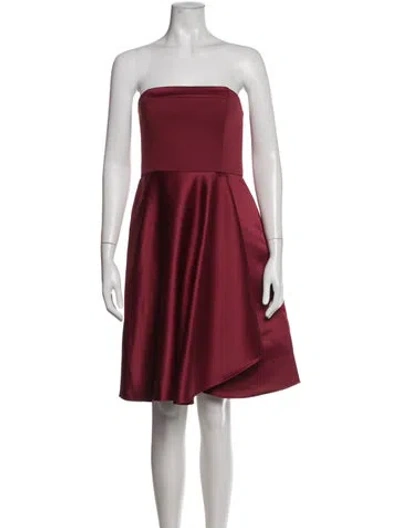 Pre-owned Halston Heritage Strapless Mini Dress In Pink