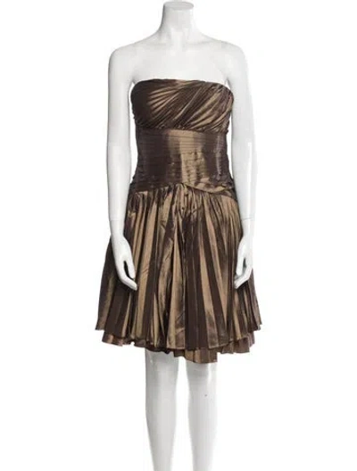 Pre-owned Halston Heritage Strapless Mini Dress W/ Tags