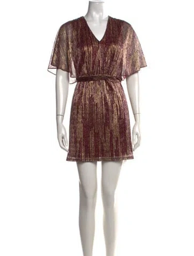 Pre-owned Halston Heritage Striped Mini Dress In Multicolor