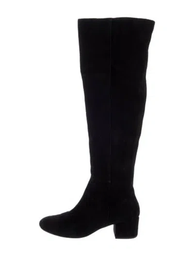 Pre-owned Halston Heritage Suede Boots In Black