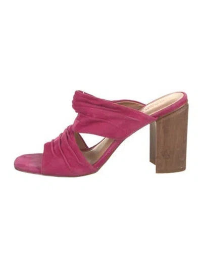 Pre-owned Halston Heritage Suede Sandals In Pink
