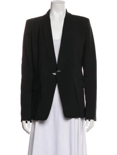 Pre-owned Halston Heritage Virgin Wool Blazer In Black