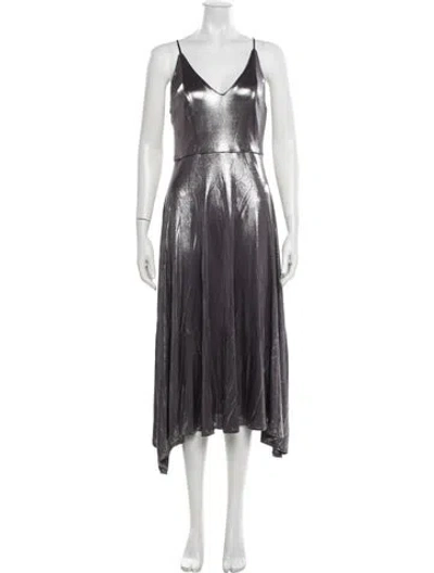 Pre-owned Halston Heritage V-neck Midi Length Dress W/ Tags