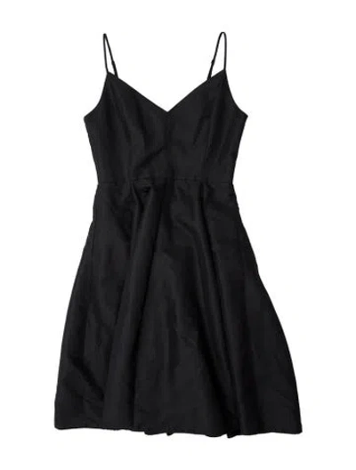 Pre-owned Halston Heritage V-neck Mini Dress In Blue