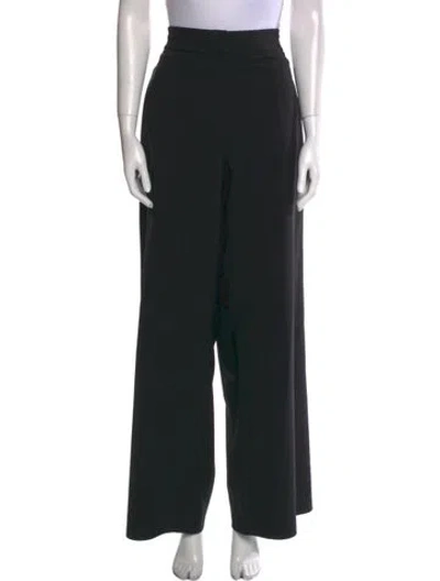 Pre-owned Halston Heritage Wide Leg Pants In Black