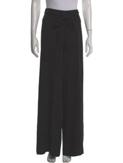 Pre-owned Halston Heritage Wide Leg Pants In Black