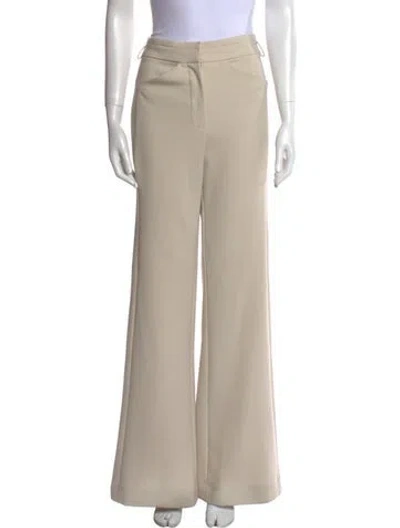 Pre-owned Halston Heritage Wide Leg Pants In Neutral