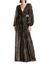 HALSTON HERITAGE WOMEN'S MADELYN SEQUIN CUTOUT GOWN