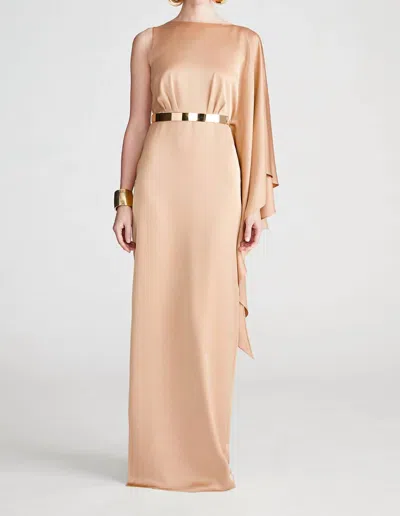 Halston Heritage Women's Rhiannon Gown In Tan Beige