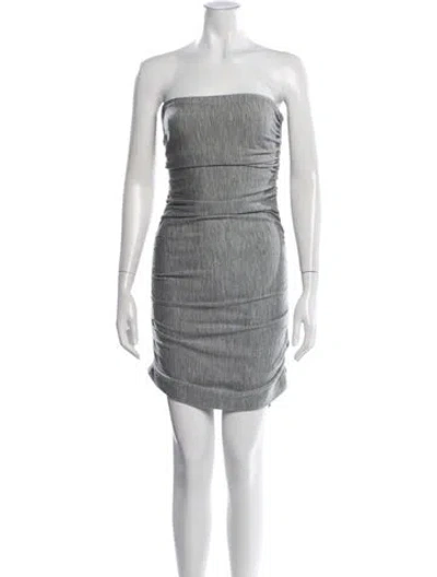 Pre-owned Halston Heritage Wool Mini Dress In Black
