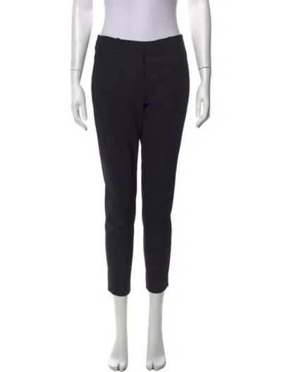 Pre-owned Halston Heritage Wool Straight Leg Pants In Black