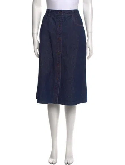 Pre-owned Halston Iii Knee-length Skirt In Blue