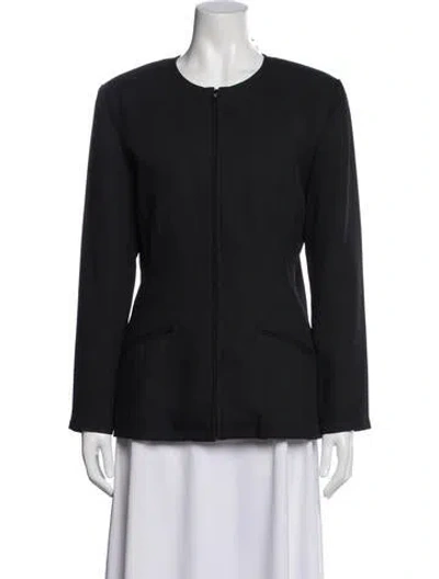 Pre-owned Halston Jacket In Blue