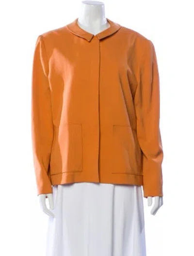 Pre-owned Halston Jacket In Orange