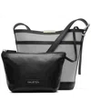Halston Jagger Medium Bucket Bag In Black,gray
