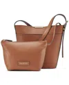 Halston Jagger Medium Bucket Bag In Oak