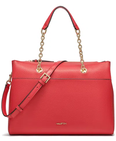 Halston Janis Mini Satchel Bag In  Red