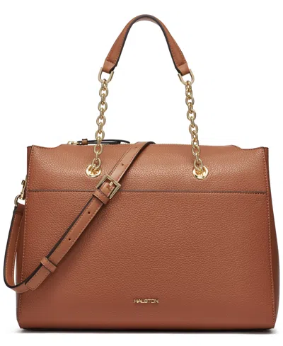 Halston Janis Mini Satchel Bag In Oak