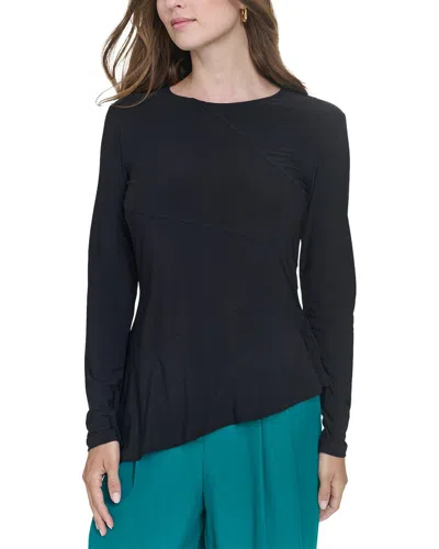 Halston Jersey Top In Transparent