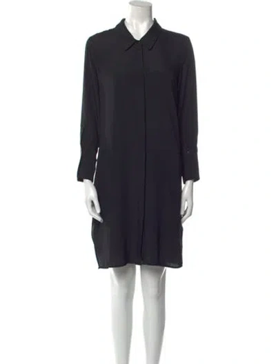 Pre-owned Halston Knee-length Dress In Black