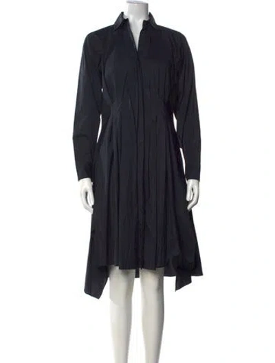 Pre-owned Halston Knee-length Dress In Black
