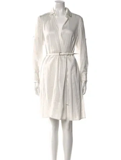 Pre-owned Halston Knee-length Dress In Neutral