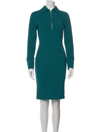 Pre-owned Halston Knee-length Dress W/ Tags In Green