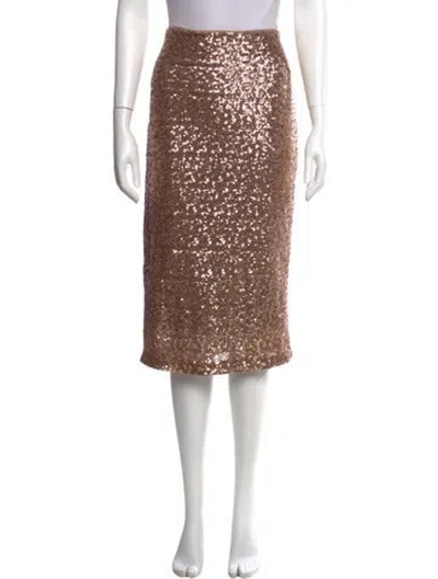 Pre-owned Halston Knee-length Skirt In Brown