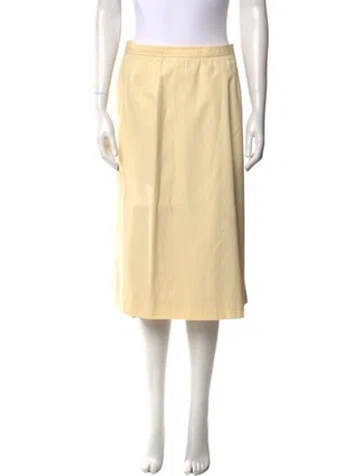 Pre-owned Halston Knee-length Skirt In Neutral
