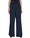 Halston Lace-up Front Pant In Blue