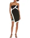 Halston Lanie Crepe Strapless Dress In Black
