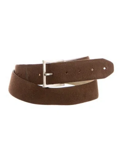 Pre-owned Halston Leather Belt In Brown