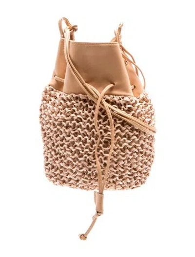Pre-owned Halston Leather Bucket Bag In Brown